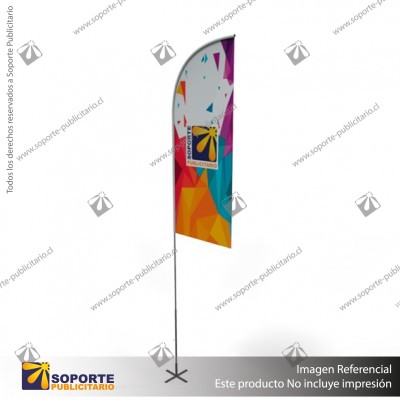 MASTIL CURVO VELA ALUMINIO 420*90 CMS PARA BANDERA PUBLICITARIA