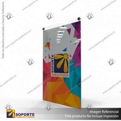 PORTA GRAFICA ACRILICO A6 (10.5*14.8 CMS) FORMATO MURO VERTICAL 1.7 MM (C20)